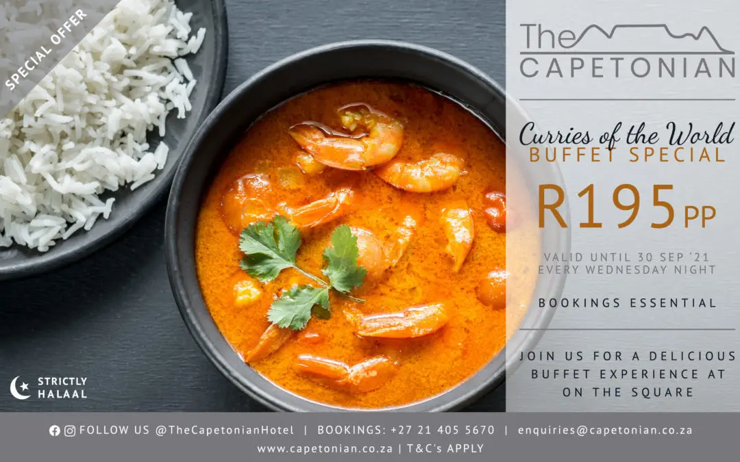 Curries Of The World Buffet Special | Capetonian Hotel